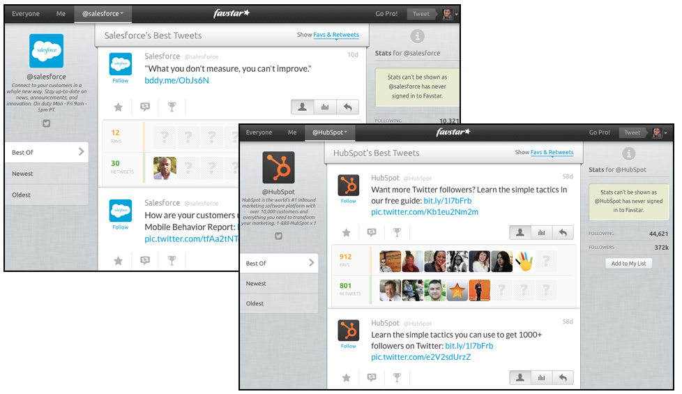 FavStar For Marketing - Hubspot and Salesforce