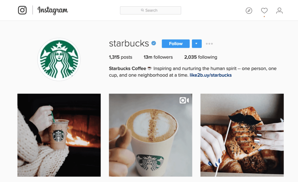 Starbucks Instagram - 2017