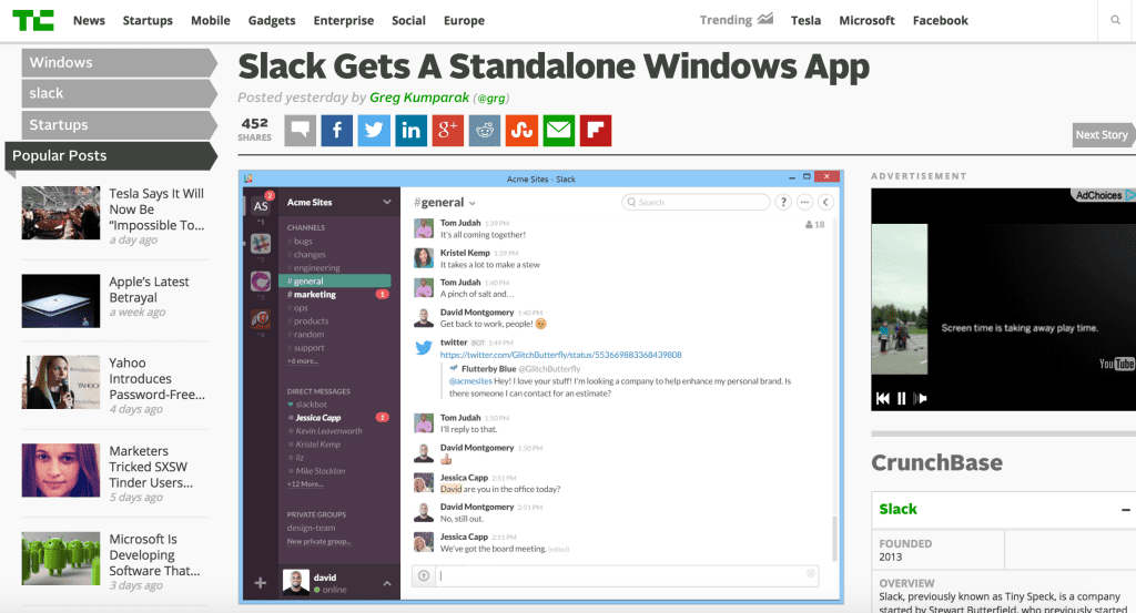 Slack Windows - App - TechCrunch