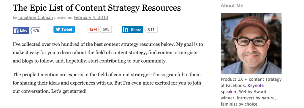 Colman - List Of Content Strategy