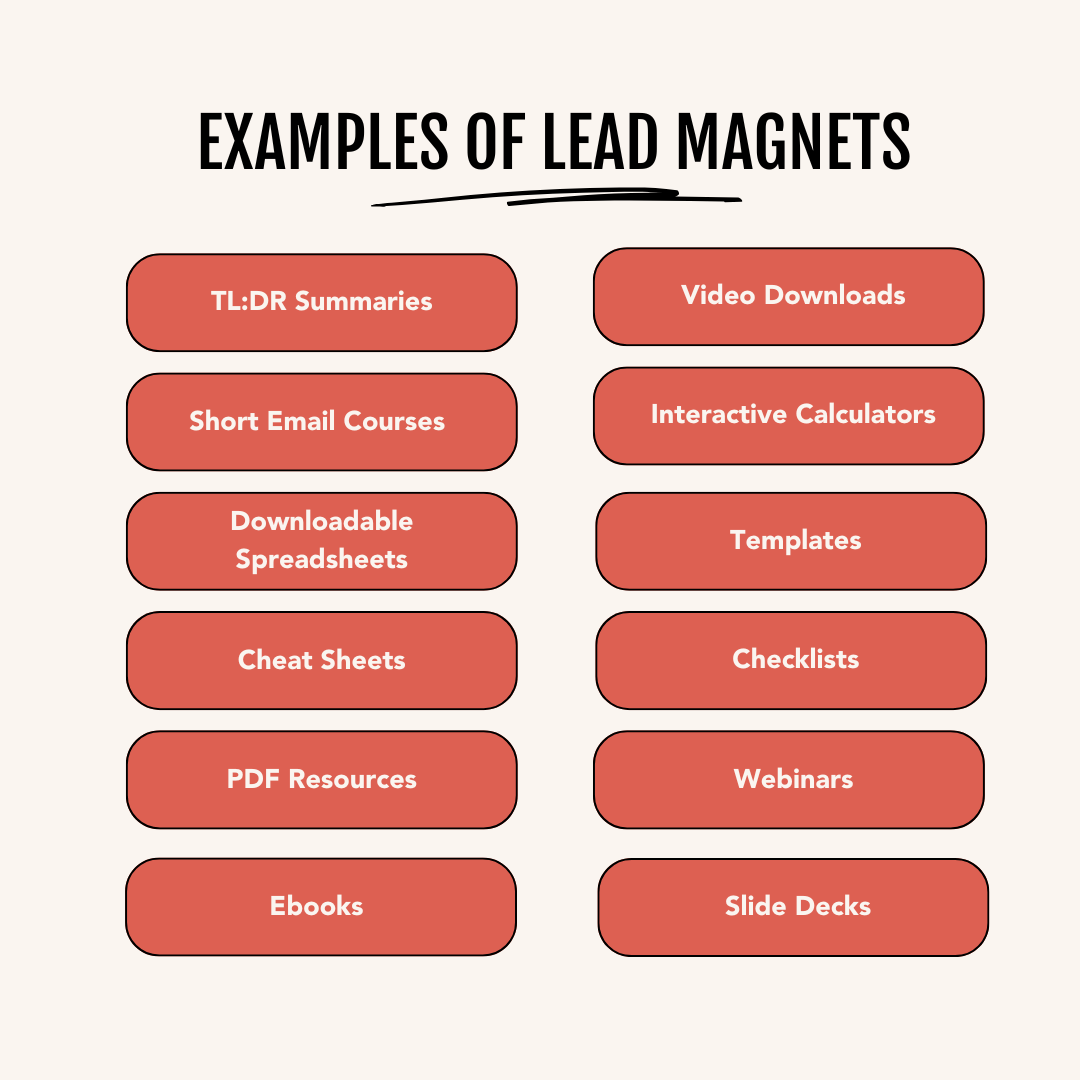 Examples of Lead Magnets