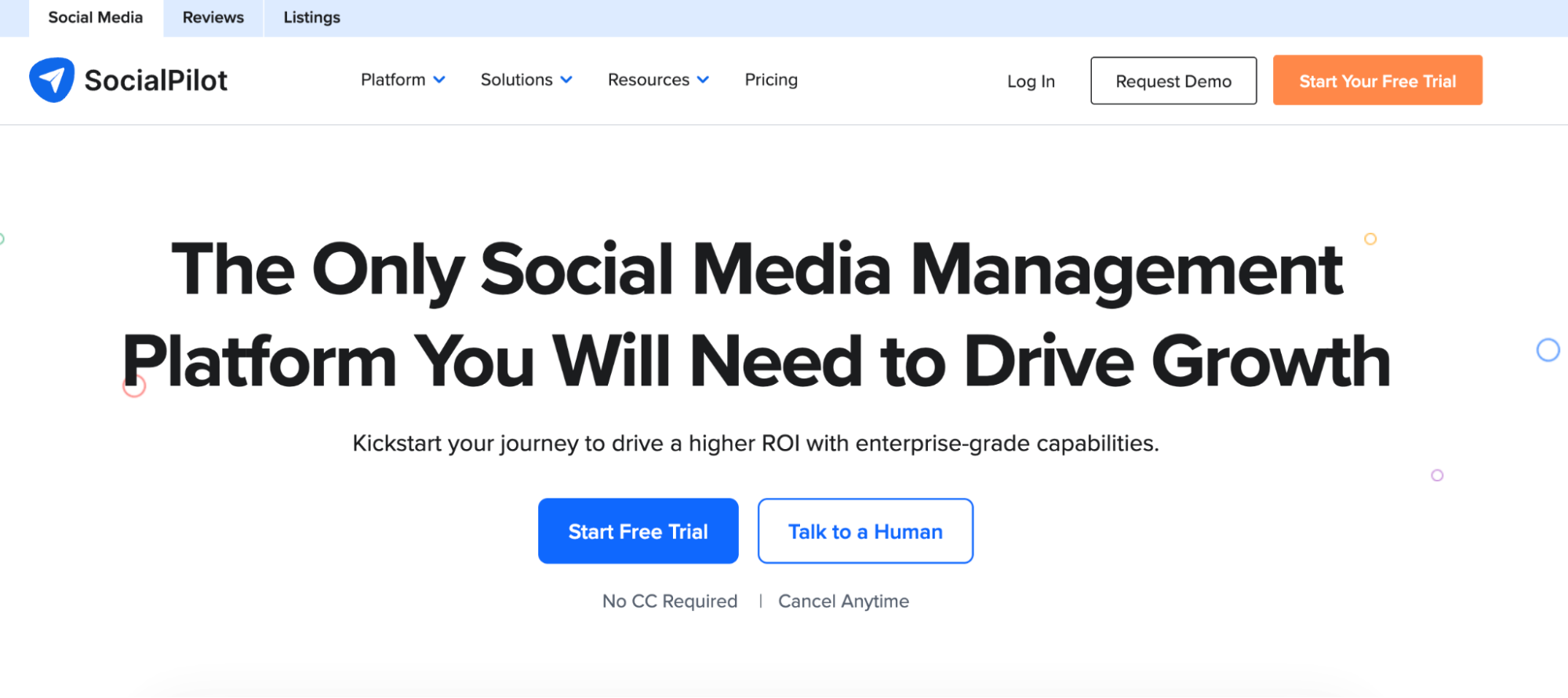 SocialPilot Homepage